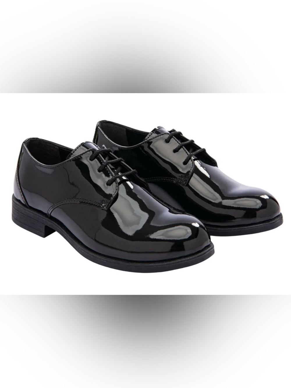 Moustache Patent Lace Dress Shoes (24 EU - 8 Toddler US)